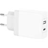 Link CARICABATTERIA 2 PORTE USB (1 TIPO A + 1 USB-C) DA PRESA MURO DC 5V 3.4A 17W