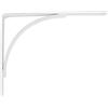 Amig - Staffa per Mensole da Parete - Squadra Metallica per Ripiani - Angolare per Mensole - Supporto per Mensole - Acciaio - Colore Bianco - Misura: 250x200 mm - Peso Max Consigliato: 65 kg