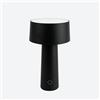 Vesta LAMPADA DA TAVOLO WIRELESS MUSH A BATTERIA NERA LED 3W 3000°K 200lm