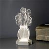 Vesta LAMPADA MARGOT PICCOLA WIRELESS IN CRISTALLO ACRILICO TRASPARENTE DECORATO LED 4200°K / 24 Volt - 12 W/Mt Intensità dimmerabile