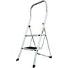 Drabest Premium Scaletta In Acciaio Per Casa E Ufficio - Portata Scala Domestica 150 Kg - 2 Gradini