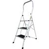 Drabest Premium Scaletta In Acciaio Per Casa E Ufficio - Portata Scala Domestica 150 Kg - 3 Gradini