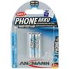 ANSMANN 2Pz. Batterie ricaricabili mini stilo AAA Ansmann Perfette per telefoni cordless