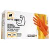 RMove 1Conf. da 50pz Tg.XXL 8.5gr da Lavoro - Guanti Nitrile Arancione Senza Polvere Full Grip