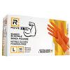 RMove 1Conf. da 50pz Tg.L 8.5gr da Lavoro - Guanti Nitrile Arancione Senza Polvere Full Grip