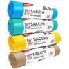 RMove Sacchi Rifiuti 70x120cm 4 Rotoli da 10 Sacchi Colori Vari