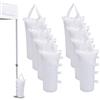 MOPHOEXII Pesi a baldacchino per gambe, 8 pezzi, bianco