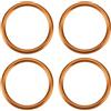 Briny River 4 Pezzi Guarnizioni Scarico Moto Compatibile con MZ TS ES ETS ETZ 150 125 1962-1978 Guarnizione Marmitta in Rame 43x35mm