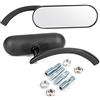Qiilu Specchio, 2 pezzi Specchietto retrovisore mini ovale da moto adatto per Shadow 600/750/1100 ACE adatto per specchietti moto specchietti moto specchietto moto