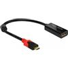 DeLOCK 63928 cavo e adattatore video 0,2 m USB tipo-C DisplayPort 20 pin Nero, Rosso
