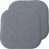 Sweet Home Collection Cuscino per sedia in memory foam, motivo a nido d'ape, antiscivolo, con retro in gomma arrotondato, quadrato, 40,6 x 40,6 cm, Alexis blu/grigio, confezione da 2
