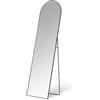 Amazon Basics - Specchio ad Arco a Figura Intera, Montaggio a Parete/Pavimento, 149,9cm x 40,6cm x 1,4cm, Nero