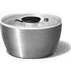 OXO Steel Centrifuga per Insalata in Acciaio Inox | Pompa per l'uso con una mano, freno integrato, cestino utilizzabile come scolapiatti