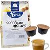 Coffisano 16 Capsule Ginseng Compatibili con Dolce Gusto, Solubile Italiano Monodose, Made in Italy, Gusto e Aroma Autentico