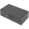 DIGITUS KVM Switch, 4 porte, doppio display, 4K, DisplayPort® - DS-12882