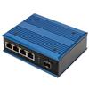 DIGITUS Switch PoE di rete Gigabit Ethernet a 4 porte, industriale, non gestito, 1 uplink SFP - DN-651135