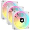 Corsair iCUE LINK QX120 RGB - Ventola per case - con sensore di temperatura - 120 mm - bianco (confezione da 3) - CO-9051006-WW