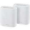 ASUS EBM68(2PK) - Expert Wifi Banda tripla (2.4 GHz/5 GHz/5 GHz) Wi-Fi 6 (802.11ax) Bianco 3 Interno - 90IG07V0-MO3A40