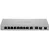 ZyXEL XGS1210-12 - V2 - Switch - managed - 8 x 10/100/1000 + 2 x 100/1000/2.5G + 2 x 1 Gigabit/10 Gigabit SFP+ (Uplink) - XGS1210-12-ZZ0102F