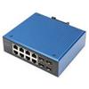 DIGITUS Switch PoE Gigabit Ethernet industriale a 8+4 porte - DN-651153