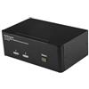 StarTech.com Switch KVM USB doppio DisplayPort 2 porte con audio e hub USB 2.0 - 3840 x 2400 Pixel - 4K Ultra HD - 18 W - Nero - SV231DPDDUA