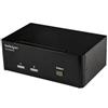 StarTech.com Switch KVM a 2 porte DisplayPort per doppio Monitor - 4k 60hz - 3840 x 2160 Pixel - 4K Ultra HD - Nero - SV231DPDDUA2