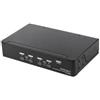 StarTech.com Switch KVM a 4 porte DisplayPort - 4K 60 Hz - 3840 x 2160 Pixel - 4K Ultra HD - Montaggio rack - 18 W - 1U - Nero - SV431DPUA2