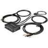 StarTech.com Switch KVM HDMI a 2 porte 4K 60Hz - Switch KVM compatto a doppia porta UHD/Ultra HD USB con cavi da 4 piedi integra - SV211HDUA4K