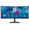 Philips E Line 346E2CUAE/00 - 86,4 cm (34″) - 3440 x 1440 Pixel - Wide Quad HD+ - LCD - 4 ms - Nero - 346E2CUAE/00