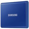 Samsung Portable SSD T7 - 2000 GB - USB tipo-C - 3.2 Gen 2 (3.1 Gen 2) - 1050 MB/s - Protezione della password - Blu - MU-PC2T0H/WW