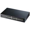ZyXEL Switch 19″ Smart 24 ports Giga Desktop fanless V3 - GS1900-24E-EU0103F