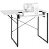 VEVOR Tavolo da Cucito, Tavolo Multiuso per Macchina da Cucire con Ripiano Laterale Pieghevole, Scrivania per Computer per Casa, Studio di Moda, Studio di Arte, Istituto Scolastico, Bianco