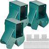 VEVOR Set di Connettore per Altalena 3 Pezzi, Attrezzatura di Connettore 3 Pezzi per Altalena in Acciaio al Carbonio Supporto Medio per Trave in Legno Palo Accessori di Montaggio 10,2 x 10,2 cm, Verde