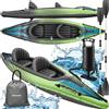 Does not apply ® Canoa Kayak Gonfiabile 2 Posti in PVC Robusta Con Pagaia Doppia Solida, Reti D