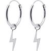 ENTREPLATA Orecchini a fulmine in argento sterling 925 con ciondolo a raggio per donna ragazza uomo unisex