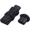 FUXIU Adattatore Professionale Maschio Femmina Adattatore C8 A C7/Adattatore C8 A C13/C8 A C15/C8 A C5 Materiale ABS Funzionamento Facile