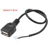 FUXIU 1Pc di alta qualità USB 2.0 Presa Femmina 2 Pin 2 Fili Cavo di alimentazione Cavo Connettore Fai da te 30cm