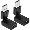 Create idea 2 pz 360 Gradi Rotazione USB a USB Adattatore USB 2.0 Maschio a Femmina Regolabile Estensione Convertitore Accessori per PC Laptop TV Lettore DVD