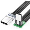 Shuade Cavo sottile piatto corto USB TypeC a nastro FPC da 90 gradi a MicroUSB per dati e ricarica USBC al cavo MicroUSB