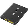SYJHHWGS Msata Solid States Disk to SATA3.0 2.5 Hard Disk Drive Enclosure Solid States Disk Case Adapter Card 6Gps con custodia protettiva