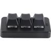 Goshyda Tastiera Mini Macro Meccanica, Interfaccia USB a 3 Tasti Mini Meccanica Scorciatoia Programmabile Keybpard con Retroilluminazione RGB Colorato, Tastiera Copia Incolla (Nero)