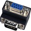 budebuse RS232 DB9 pin seriale conversione porta per DB9 maschio a femmina adattatore angolare 90 gradi