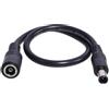 DLUKENY 30 centimetri DC6.5x4.4mm Esteso Linea Cavo di Alimentazione 6.5x4.4mm Per Notebook Breve Prolunga Cavo 18AWG 120W Nero