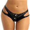 Generico Perizoma Donna Seducente Hot - Perizoma Pelle Donna Sexy Wetlook Tanga Sexy Biancheria Intima G-String Thong Pelle Lingerie Taglie Grandi Biancheria Intima Lingerie Sexy