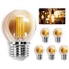 Aigostar Edison Lampadine LED E27,Lampadine di Filamento 6W,Luce Calda 2200K,420lm,G45,Lampade Decorativa Retrò per Bar Caffè Hotel,5 Pezzo