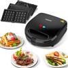 Aigostar Rubik - 750W Sandwich Maker/Grill/Waffle 3 in 1. Dimensioni Compatte con Sistema Automatico Termostatico, Piastre Antiaderenti e Rimovibili, lavabile in lavastoviglie, Design esclusivo