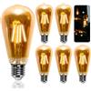 Aigostar Lampadina Led E27 6W(Equivalente A 48W) Edison Vintage St64 2200K Luce Bianco Caldo Lampadina Decorativa Illuminazione Per Case, Caffetteria, Bar, Non Dimmerabile, 5 Pezzi