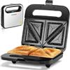 Aigostar - Tostapane per 2 Sandwich, Tostapane Piastra con Rivestimento in Ceramica Antiaderente, Controllo Automatico della Temperatura 180-200℃, Luci Indicatrici, Maniglia a Freddo, 750W, Lamo Pro