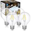 Aigostar Lampadina LED G80 Vintage Edison E27 6W Equivalenti a 57W， Luce Bianca 6500K， 750Lm， CRI＞80， G80 Stile Vintage Lampadine Decorativo， Non Dimmerabile， Pacco da 4 Pezzi