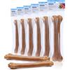 Nobleza - 6 Pezzi Osso Pressato per Cani Pelle Bovina Rinforzante per Denti Bastone Dentale Snack per Cani 25 cm